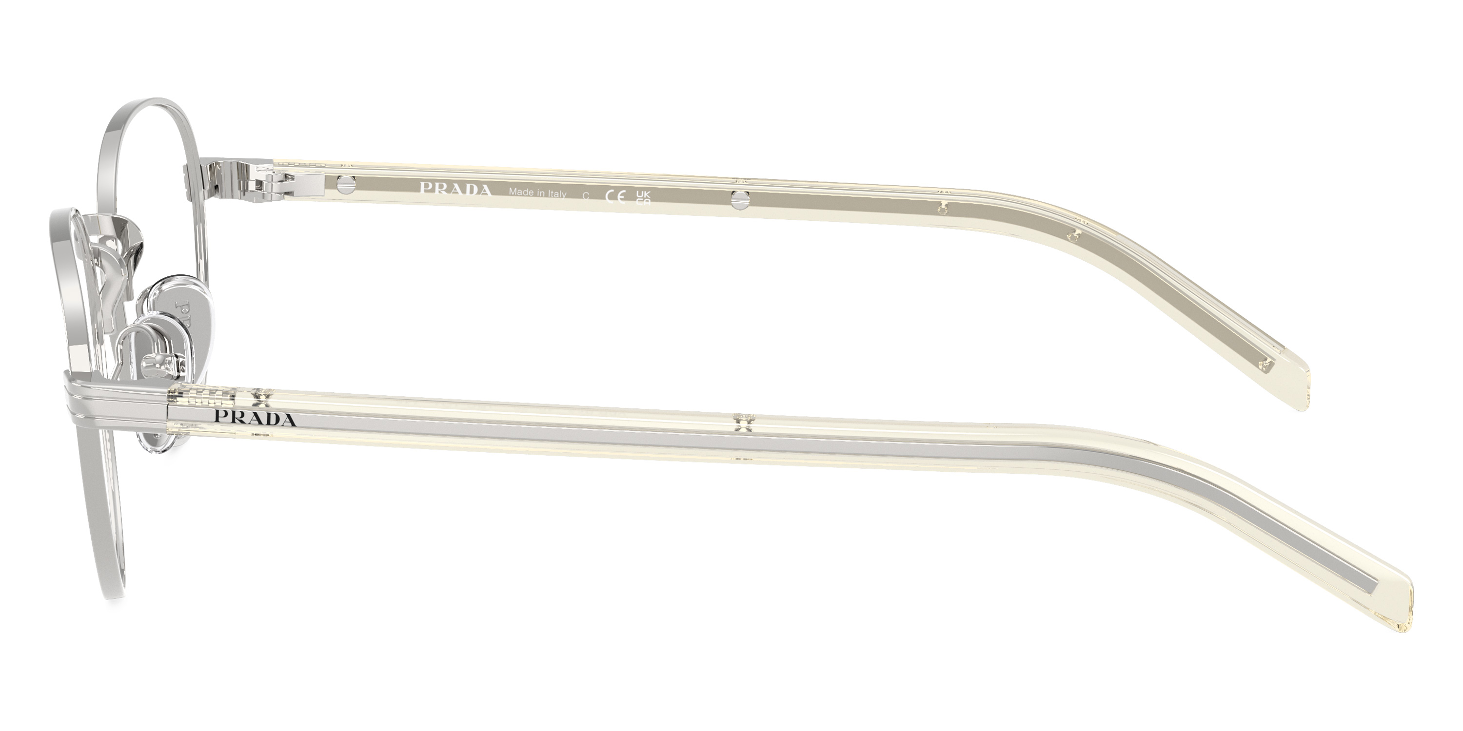 Color: Silver/Transparent Champagne (1BC1O1) - Prada PRB53V1BC1O149