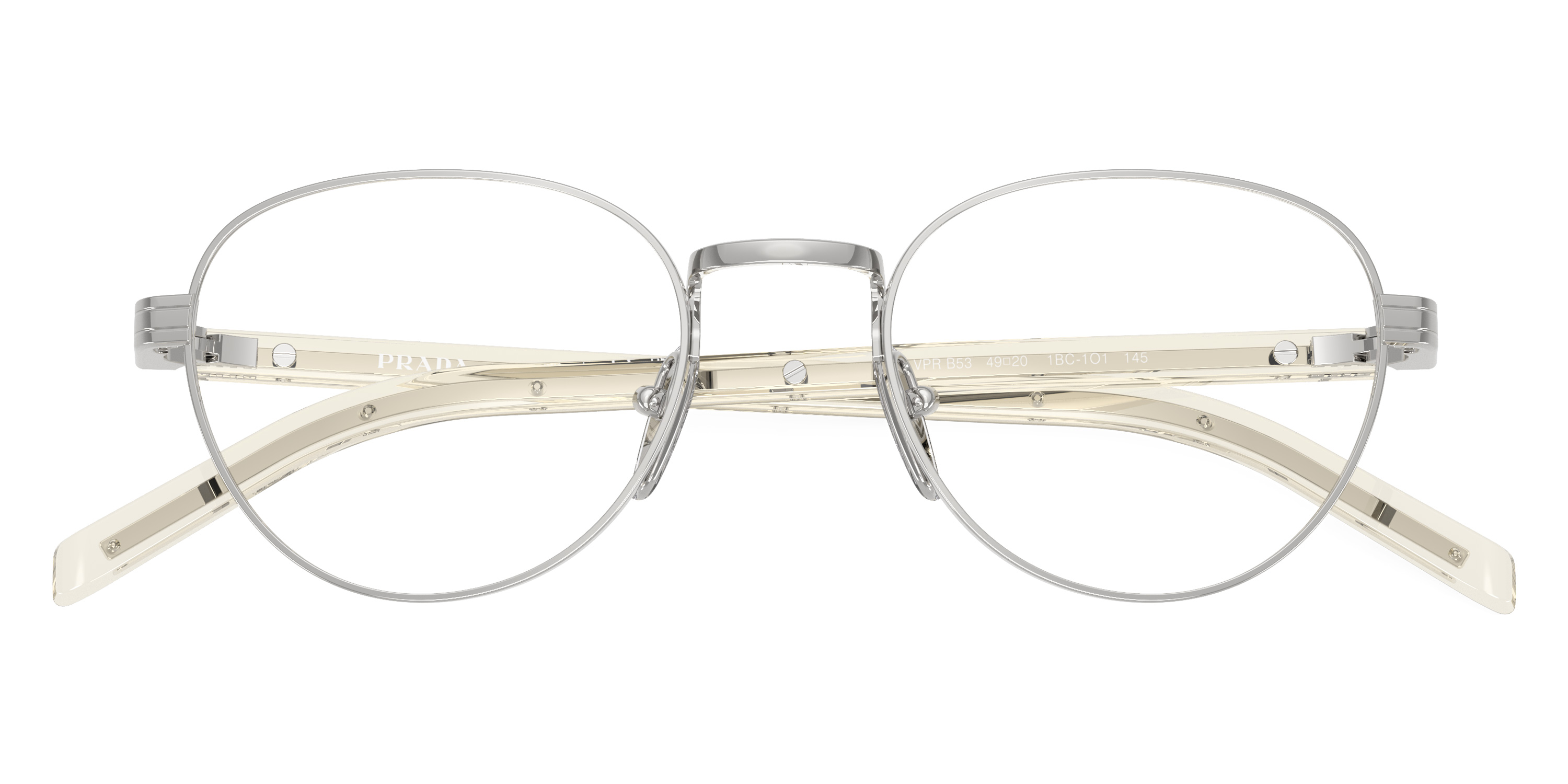 Color: Silver/Transparent Champagne (1BC1O1) - Prada PRB53V1BC1O149