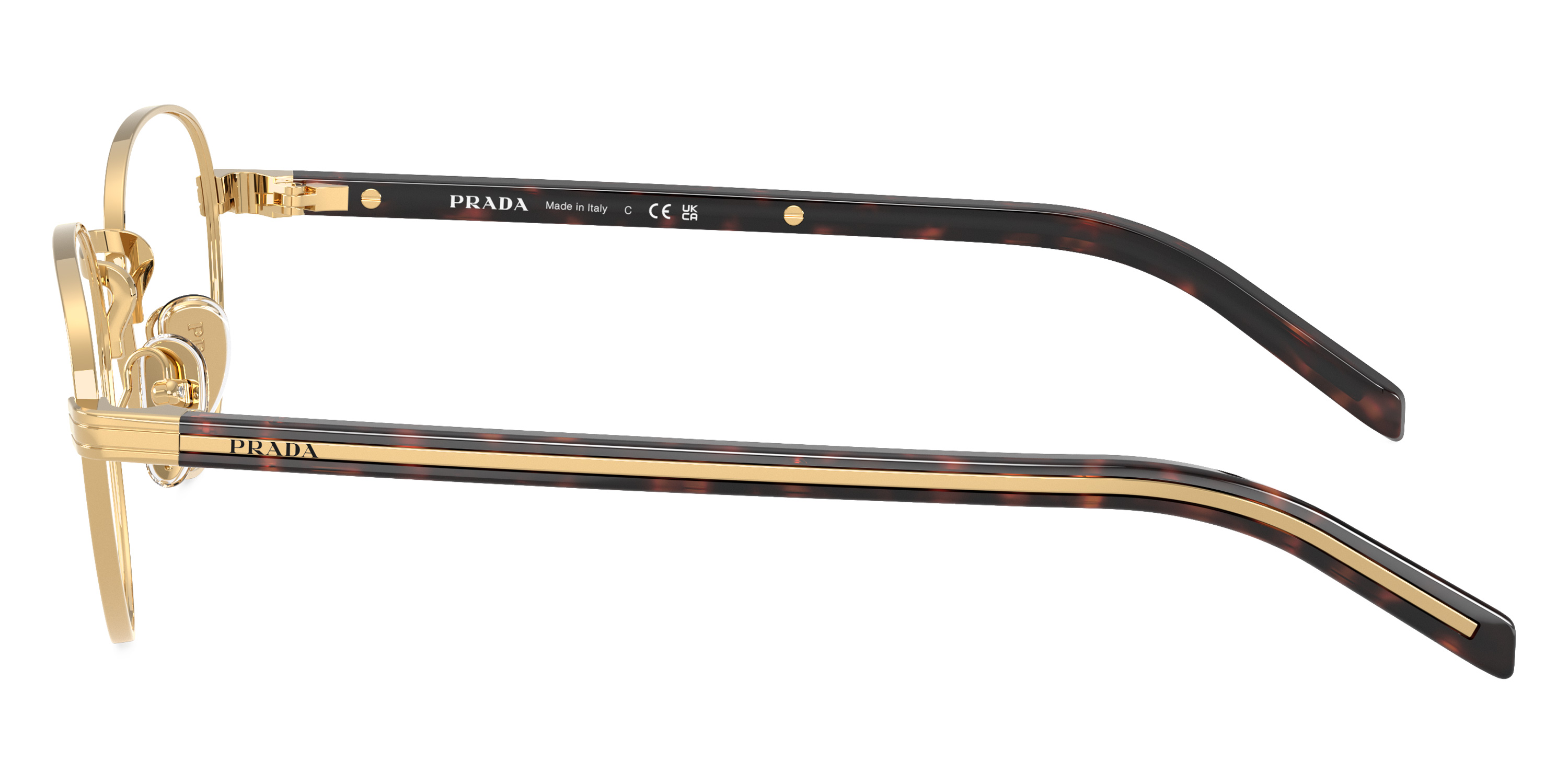 Color: Gold/Root Tortoise (5AK1O1) - Prada PRB53V5AK1O149