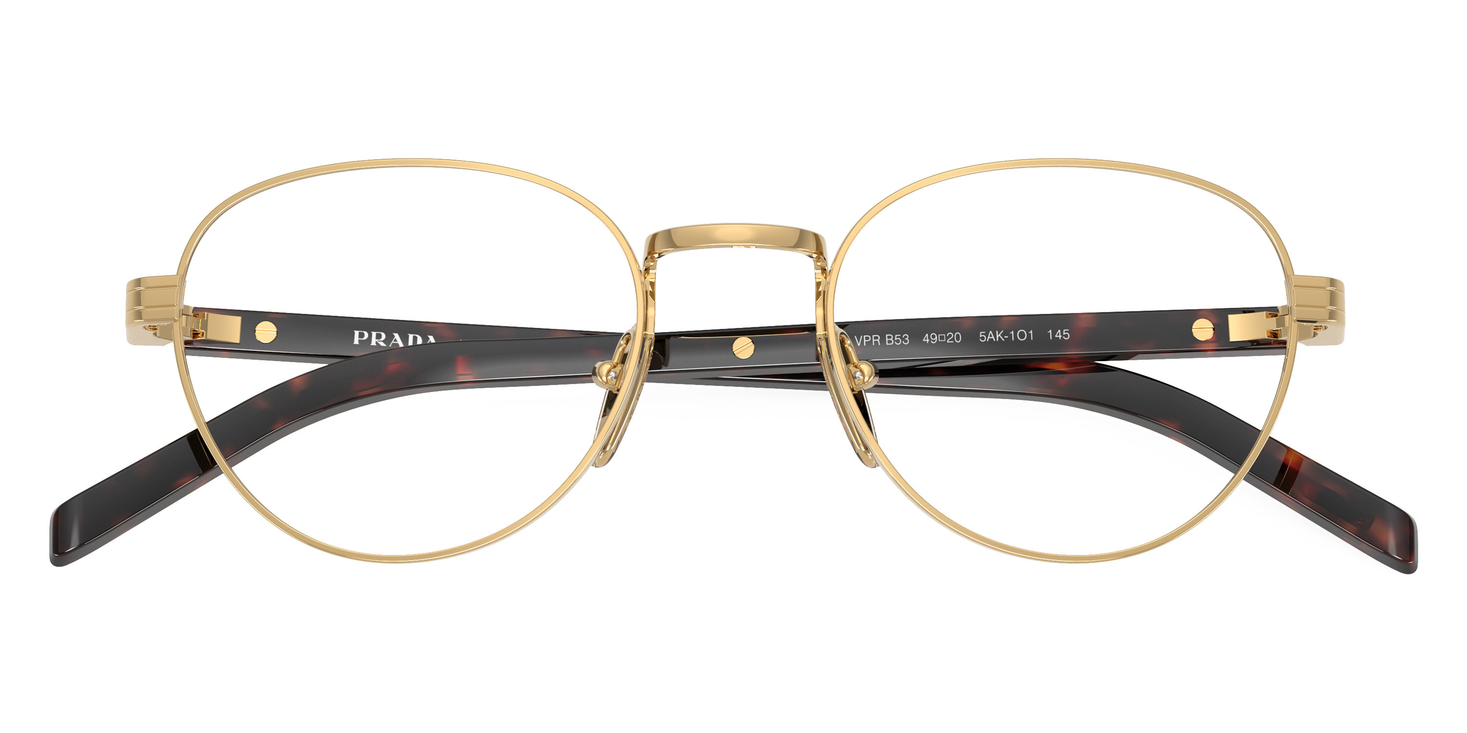 Color: Gold/Root Tortoise (5AK1O1) - Prada PRB53V5AK1O149