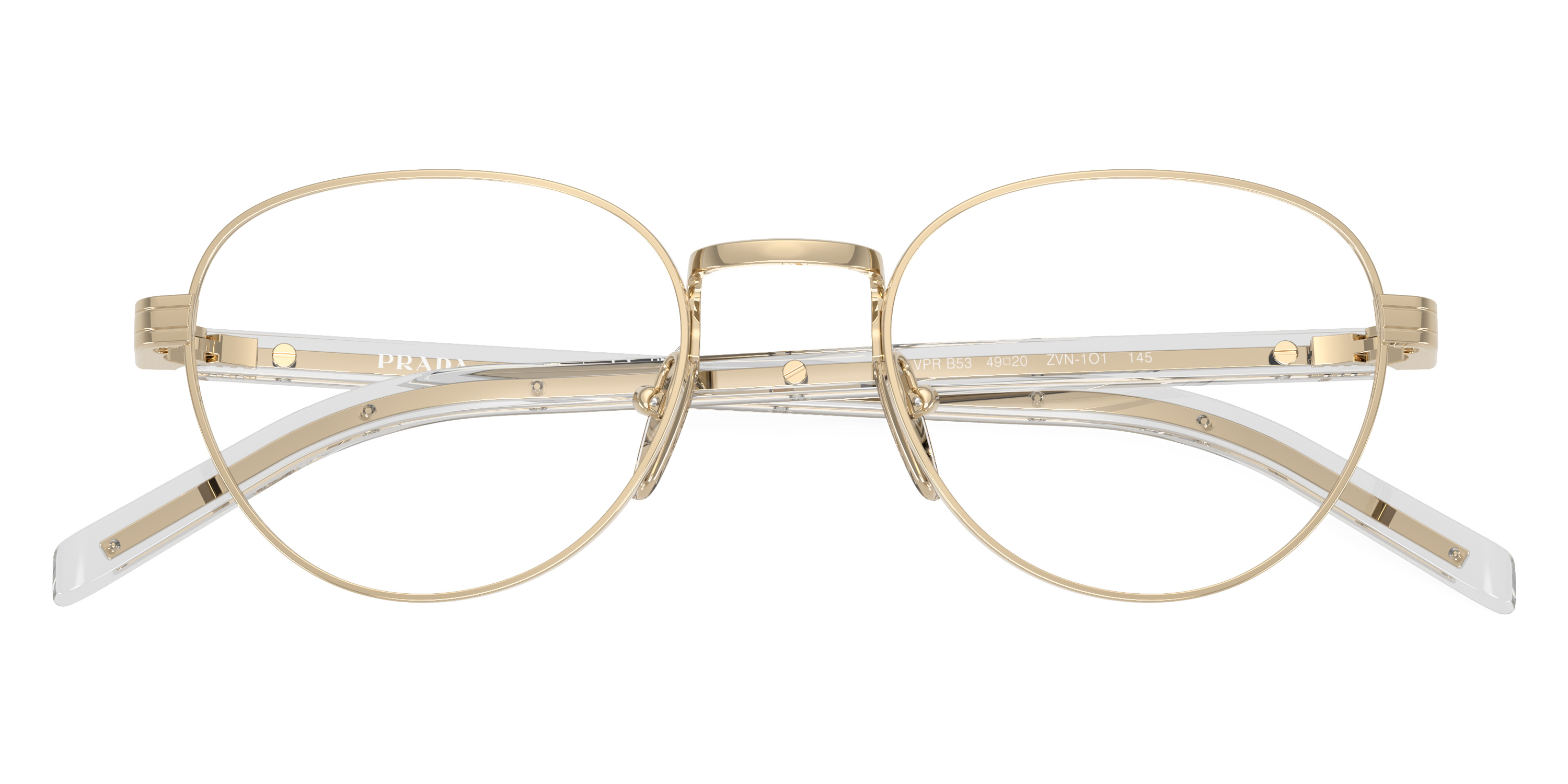 Color: Pale Gold/Transparent Gray (ZVN1O1) - Prada PRB53VZVN1O149