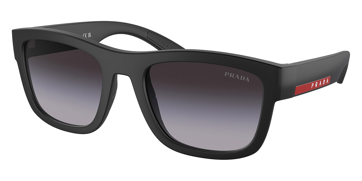 Prada Linea Rossa PS 01ZS Sunglasses DG002G Black Rubber