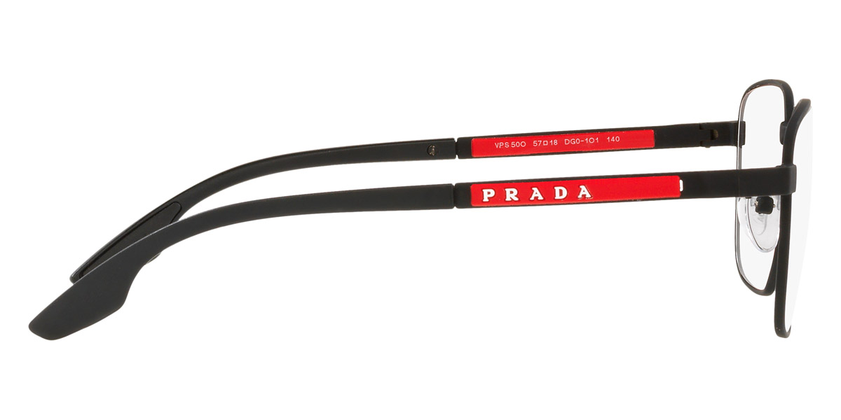 Prada™ PS 50OV DG01O1 55 Black Rubber Eyeglasses