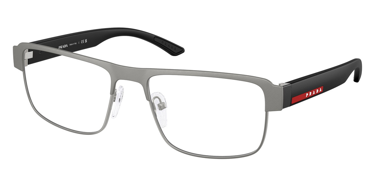 Color: Matte Brushed Lead/Matte Black (DHG1O1) - Prada Linea Rossa PS51RVDHG1O156