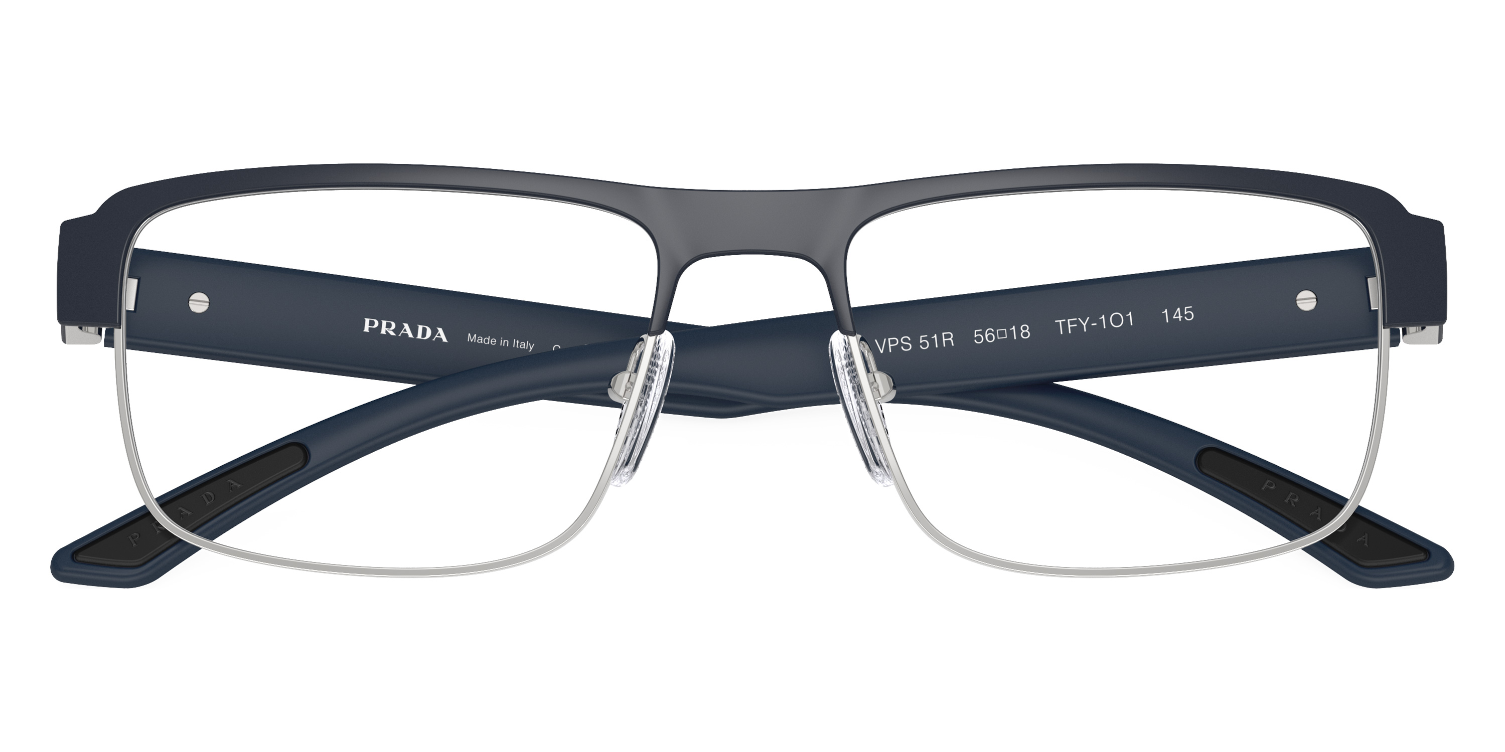 Color: Blue Baltic Rubber/Silver/Baltic Rubber (TFY1O1) - Prada Linea Rossa PS51RVTFY1O156