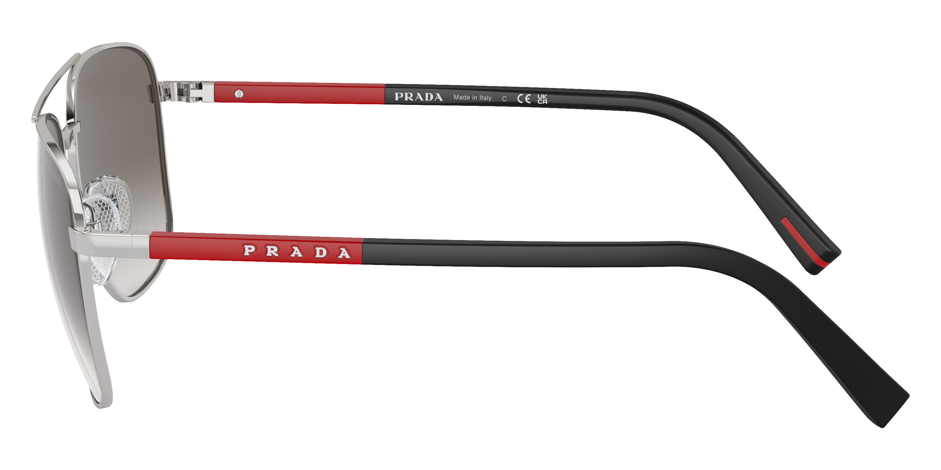 Color: Silver/Rubbered Black (1BC02M) - Prada Linea Rossa PS54ZS1BC02M60