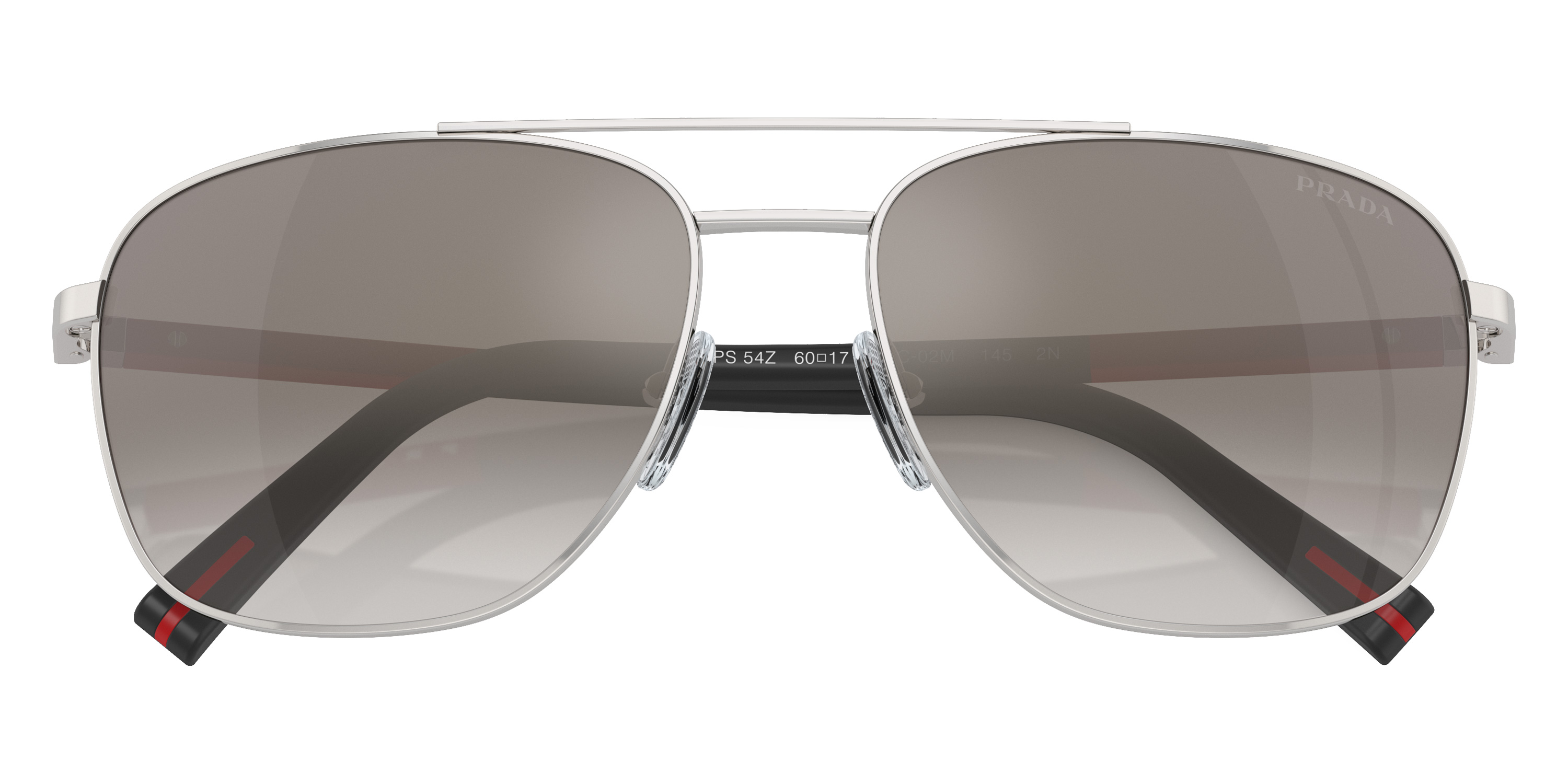 Color: Silver/Rubbered Black (1BC02M) - Prada Linea Rossa PS54ZS1BC02M60