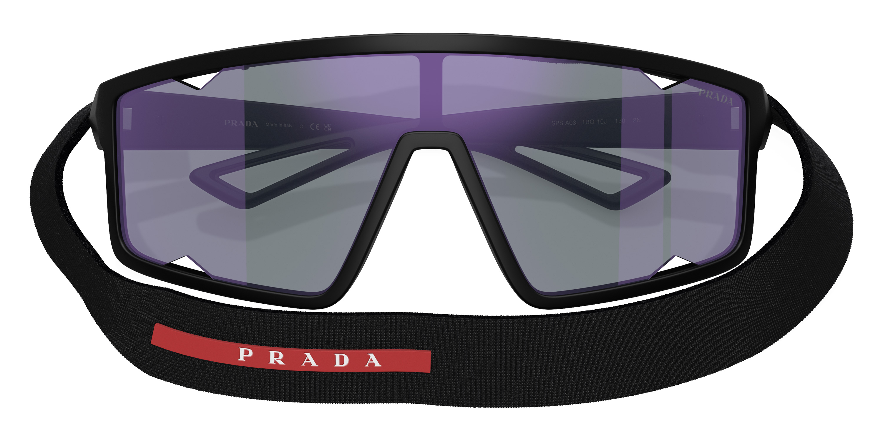Color: Matte Black (1BO10J) - Prada Linea Rossa PSA03S1BO10J41