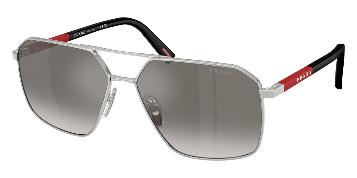 Color: Silver/Black Rubber (1BC02M) - Prada Linea Rossa PSA50S1BC02M60