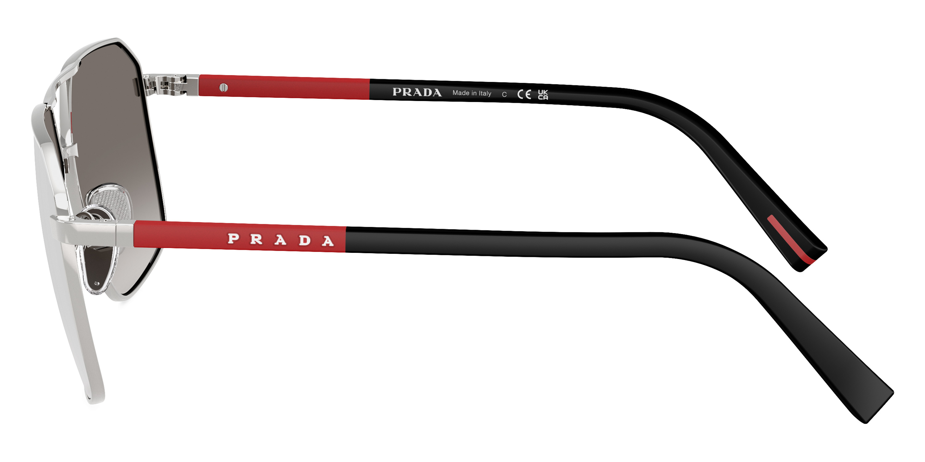 Color: Silver/Black Rubber (1BC02M) - Prada Linea Rossa PSA50S1BC02M60