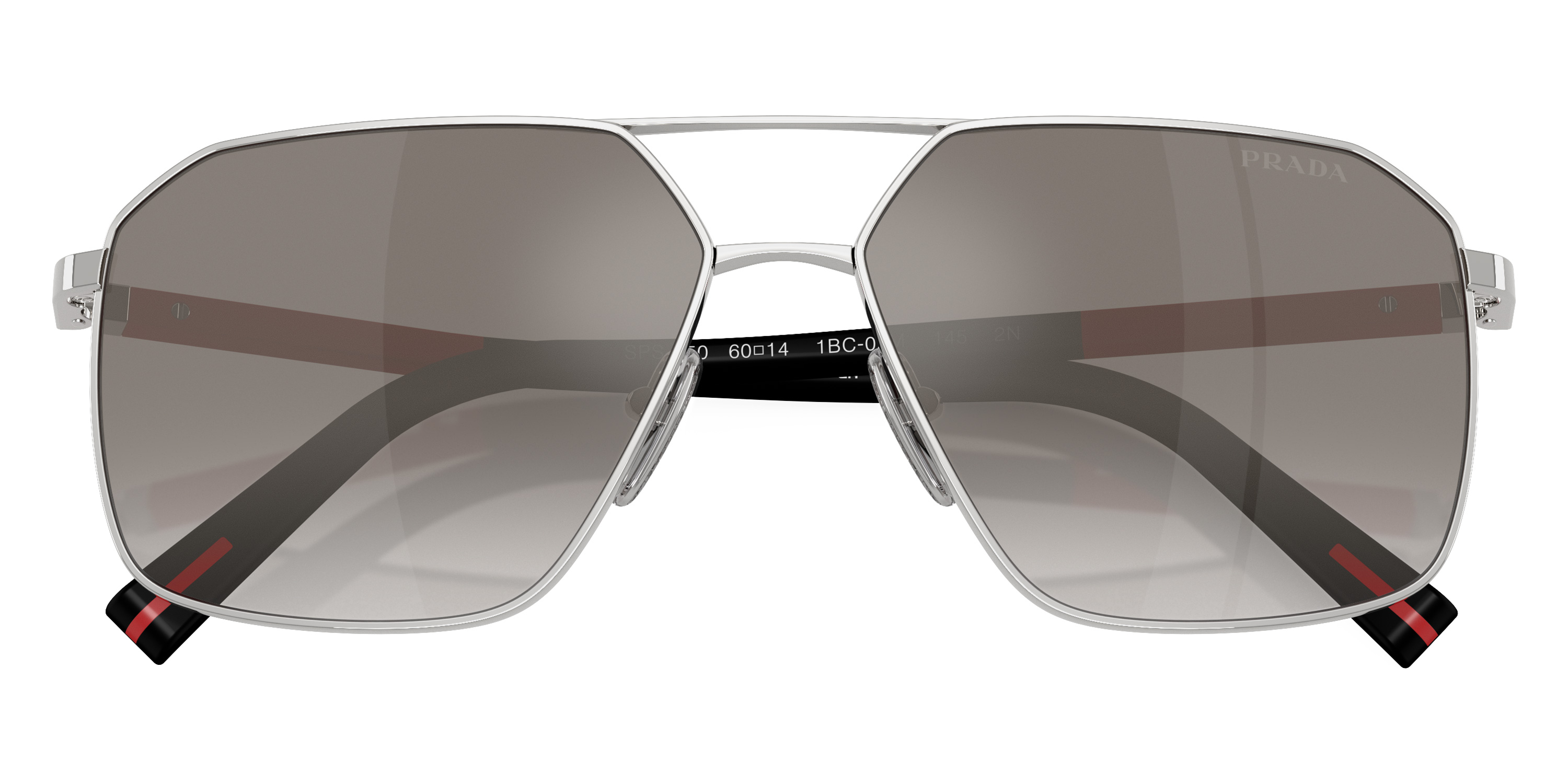 Color: Silver/Black Rubber (1BC02M) - Prada Linea Rossa PSA50S1BC02M60