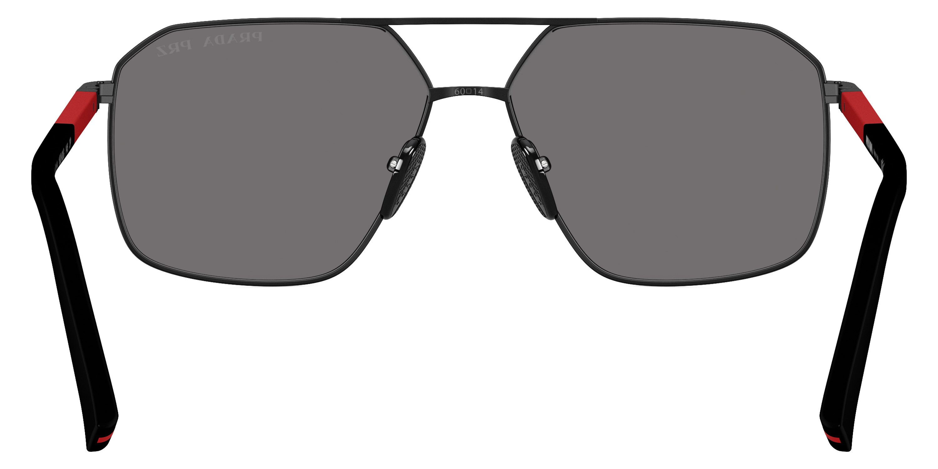 Color: Matte Black/Black Rubber (1BO02G) - Prada Linea Rossa PSA50S1BO02G60
