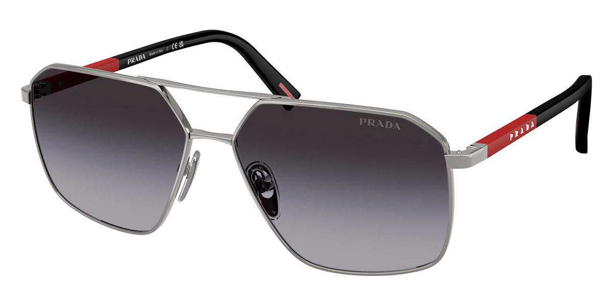 Color: Gunmetal/Black Rubber (5AV09U) - Prada Linea Rossa PSA50S5AV09U60