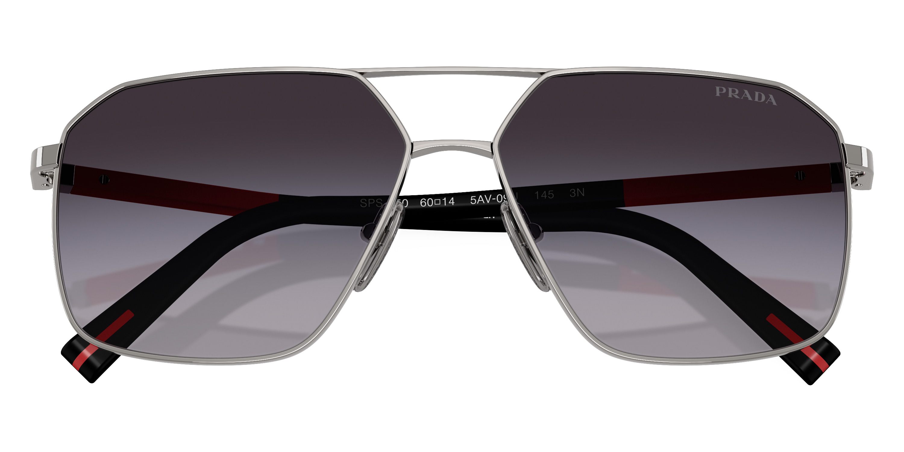 Color: Gunmetal/Black Rubber (5AV09U) - Prada Linea Rossa PSA50S5AV09U60