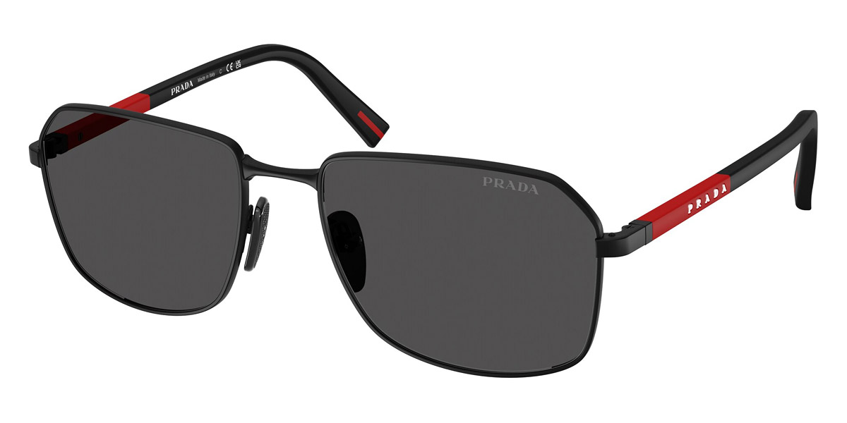 Color: Matte Black/Black Rubbered (1BO06F) - Prada Linea Rossa PSA51S1BO06F57