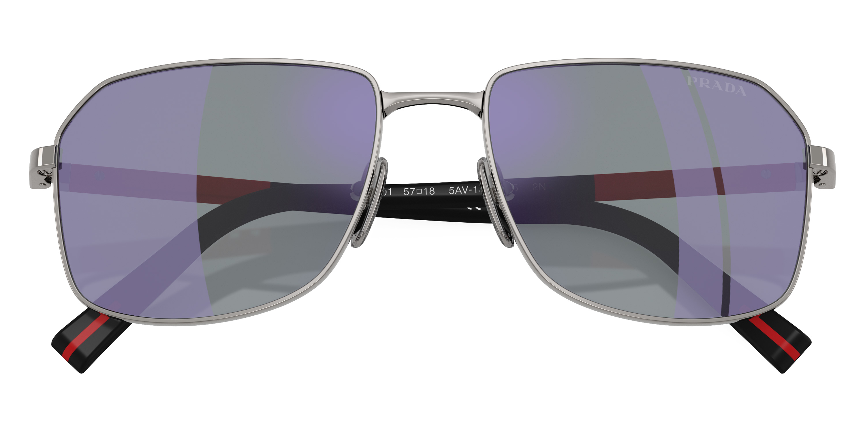 Color: Gunmetal/Black Rubbered (5AV10J) - Prada Linea Rossa PSA51S5AV10J57