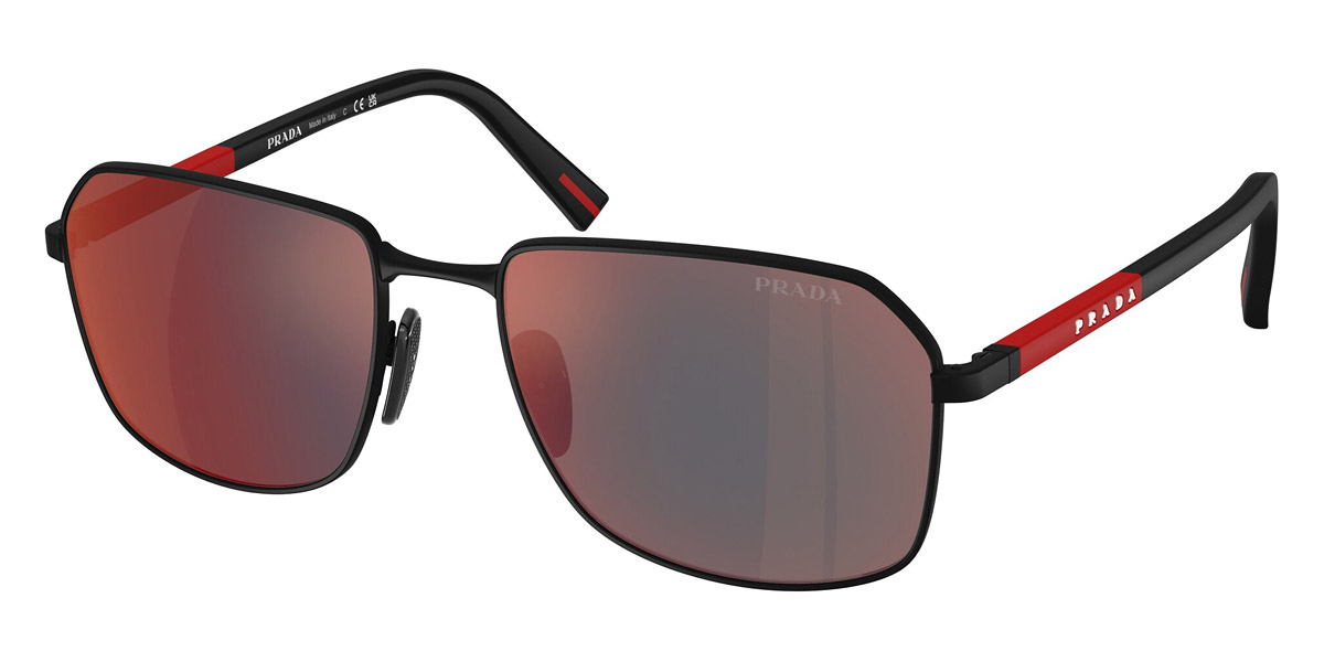 Color: Rubber Black/Black Rubbered (DG008F) - Prada Linea Rossa PSA51SDG008F57