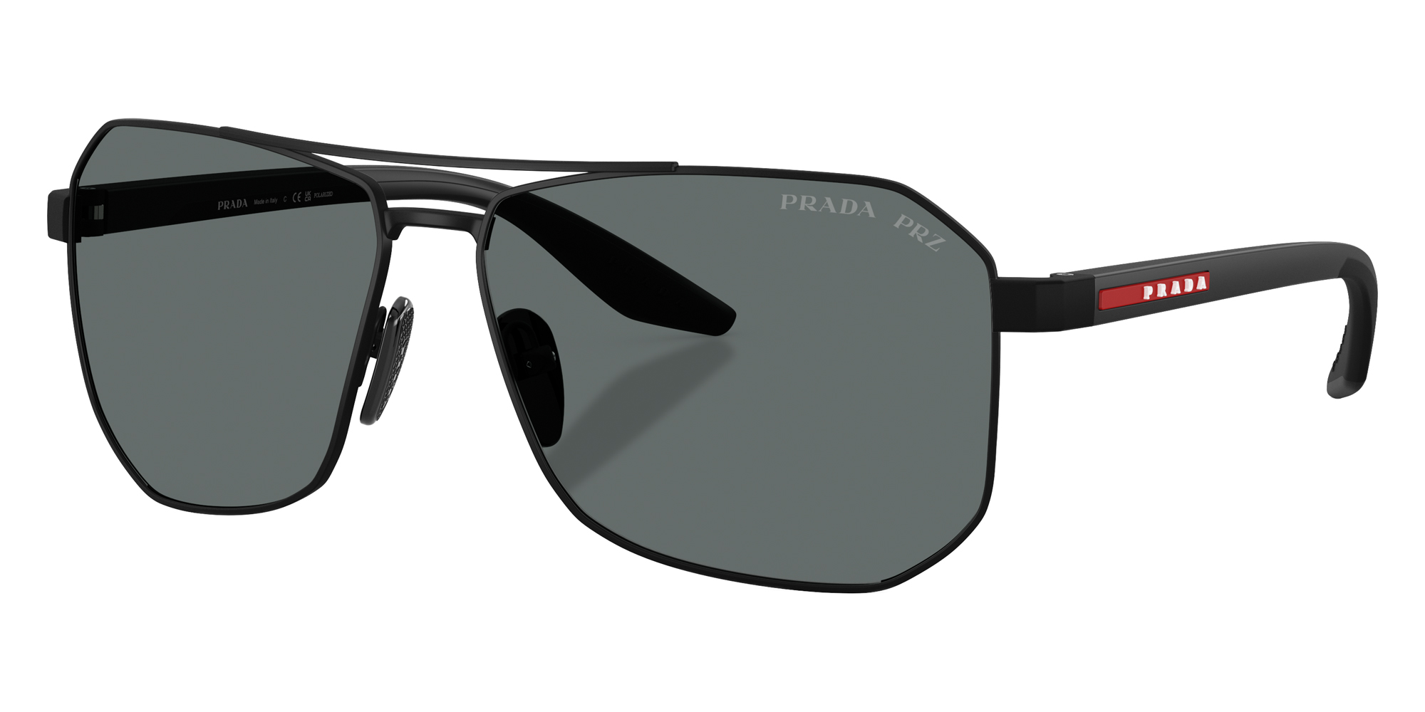 Color: Matte Black/Black Rubber (DG05Z1) - Prada Linea Rossa PSA53SDG05Z162
