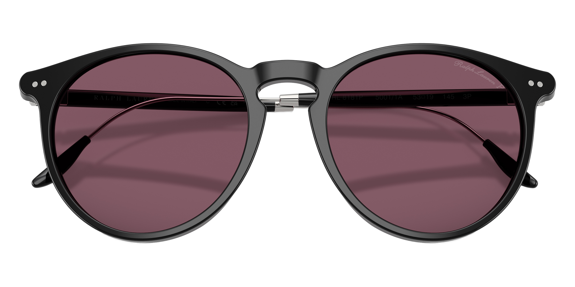 Color: Shiny Black (50011A) - RALPH LAUREN RL8181P50011A53