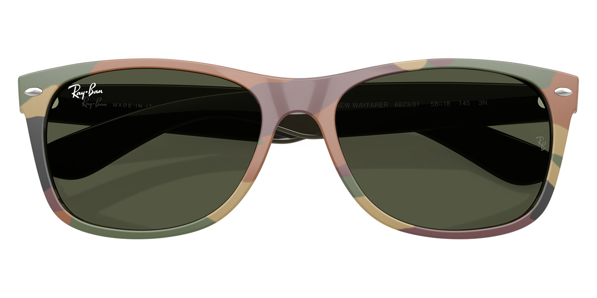 Color: Green and Green Camouflage (682331) - Ray-Ban RB213268233155