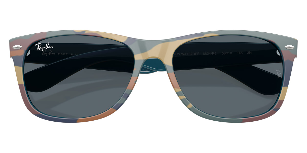 Color: Blue and Blue Camouflage (6824R5) - Ray-Ban RB21326824R555