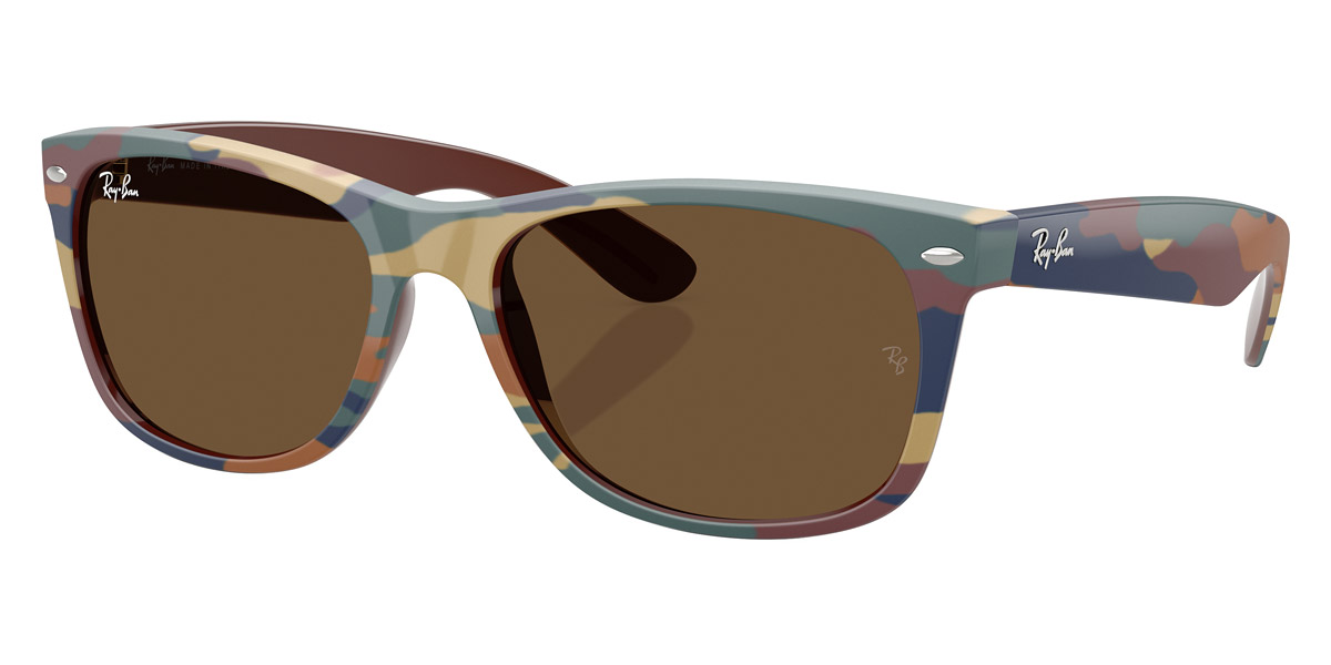 Color: Brown and Blue Camouflage (682533) - Ray-Ban RB213268253355