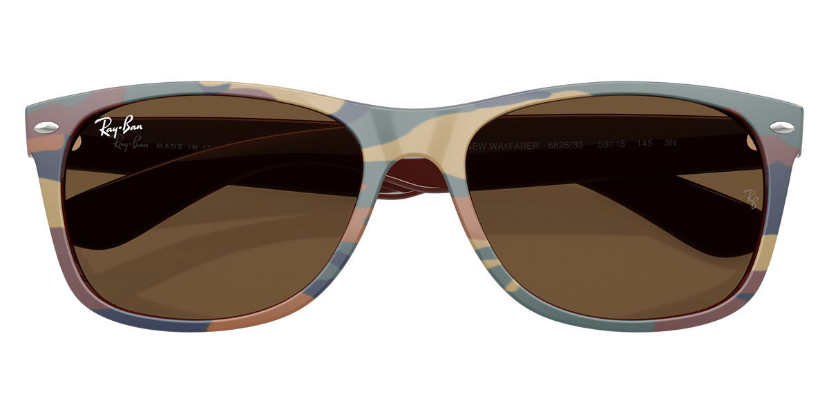 Color: Brown and Blue Camouflage (682533) - Ray-Ban RB213268253355