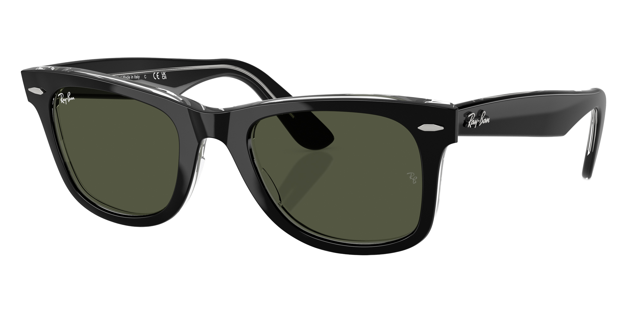 Color: Black on Transparent (129431) - Ray-Ban RB214012943150