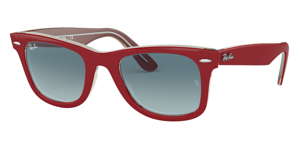 Color: Red On Transparent Gray (12963M) - Ray-Ban RB214012963M50