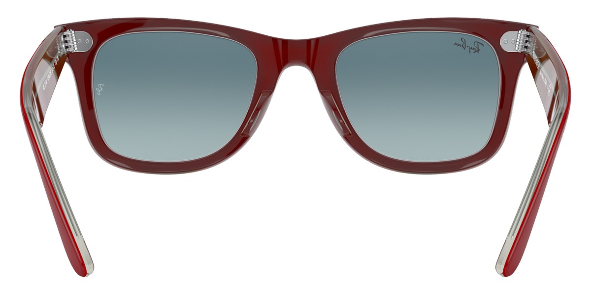 Color: Red On Transparent Gray (12963M) - Ray-Ban RB214012963M50