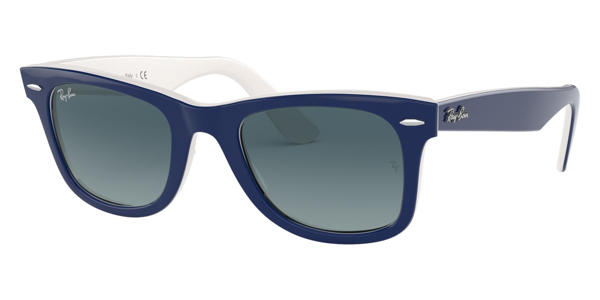 Color: Blue on White (12993M) - Ray-Ban RB214012993M50