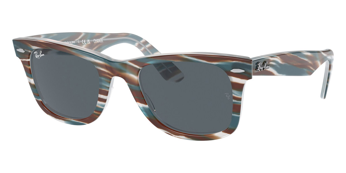 Color: Photo Striped Light Blue (1407R5) - Ray-Ban RB21401407R550