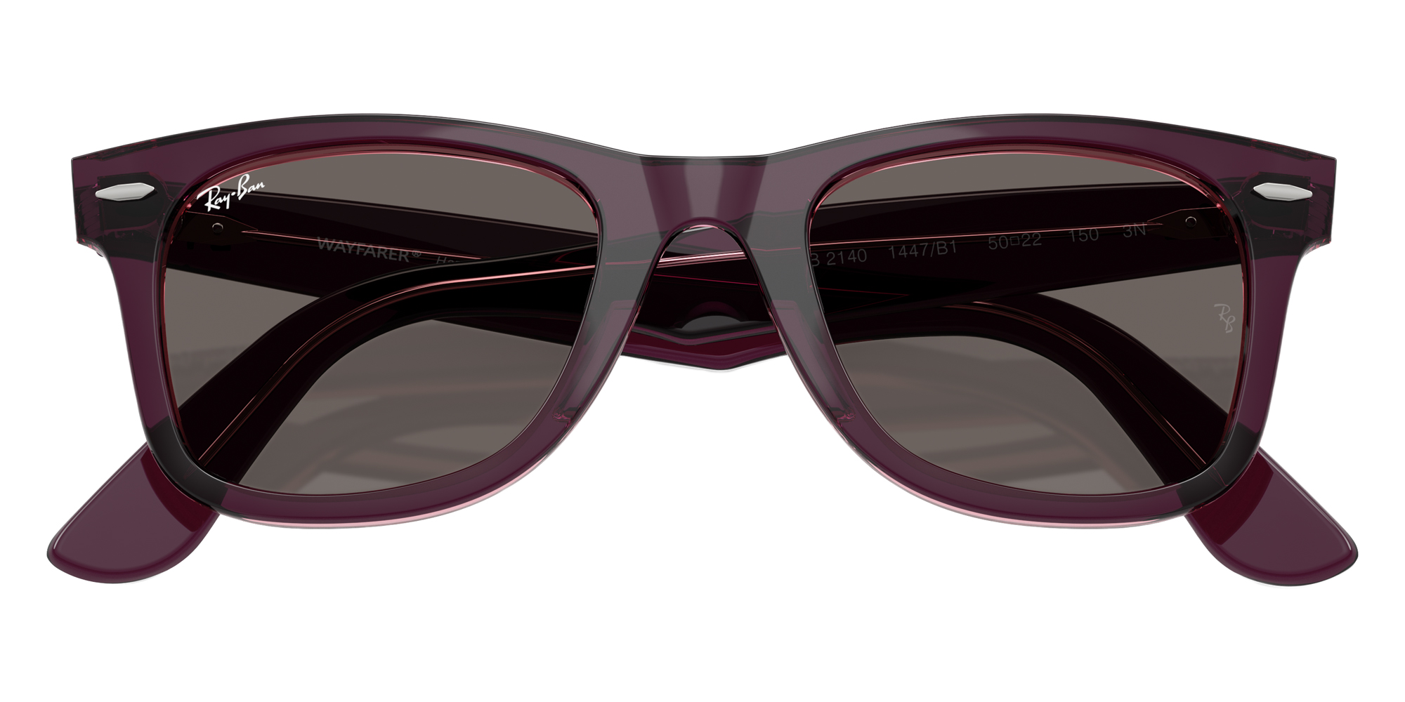 Color: Violet on Transparent Pink (1447B1) - Ray-Ban RB21401447B150