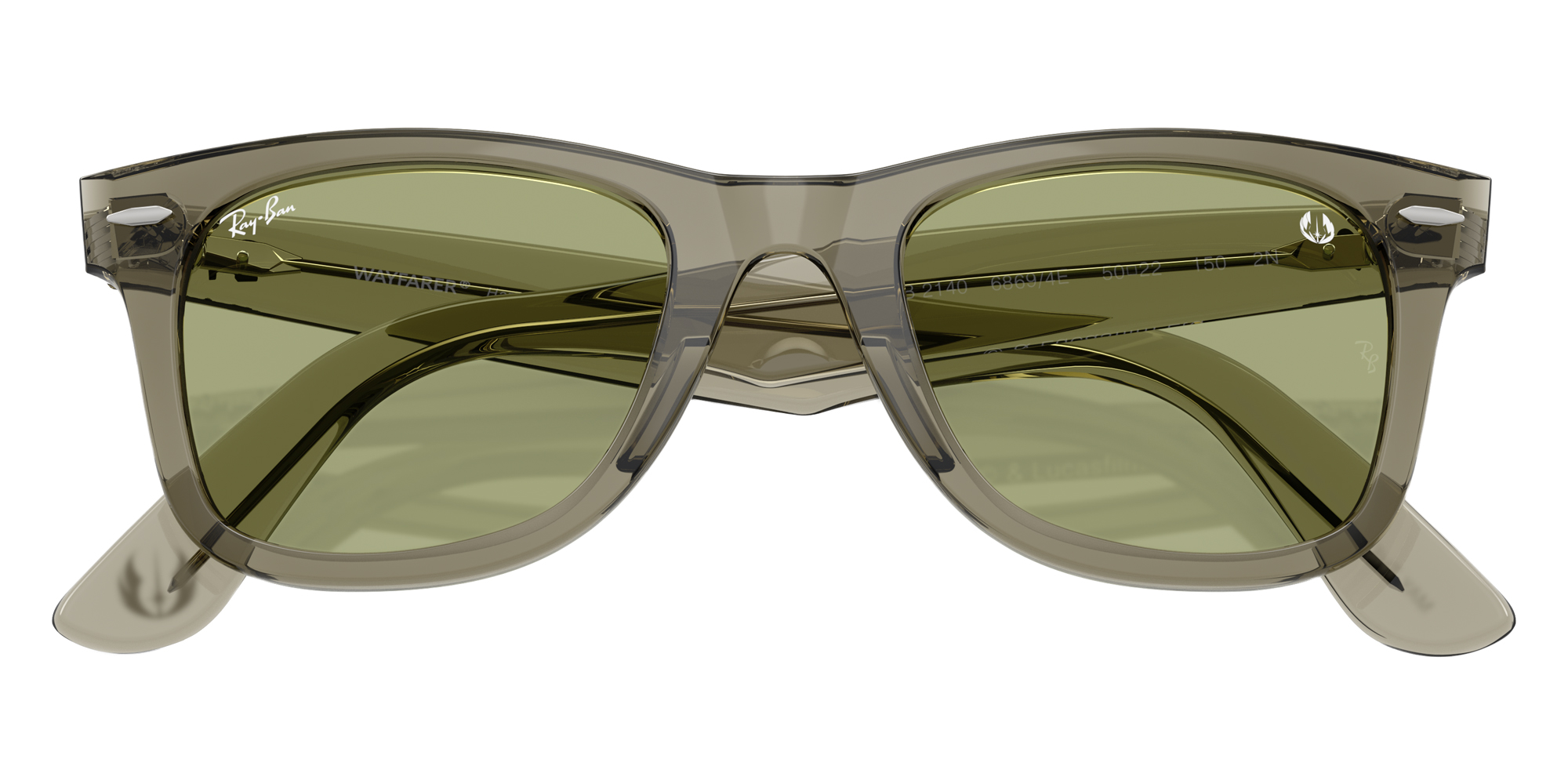 Color: Transparent Green (68694E) - Ray-Ban RB214068694E50