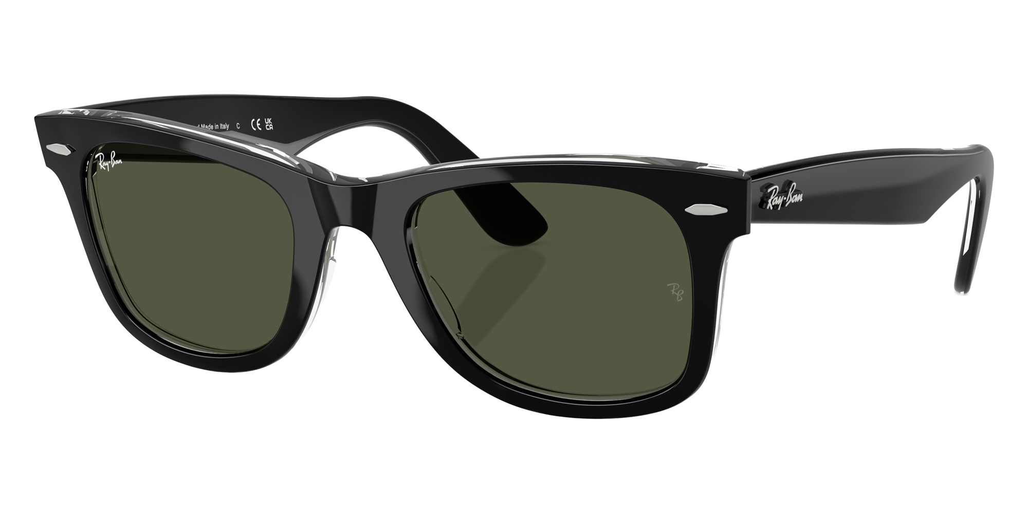 Color: Black on Transparent (129431) - Ray-Ban RB2140F12943152