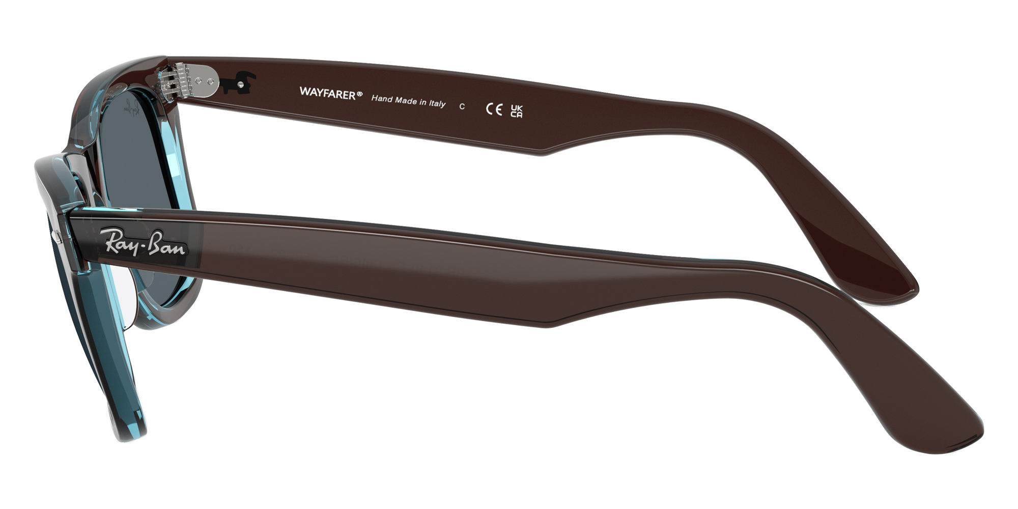 Color: Brown on Transparent Blue (1446R5) - Ray-Ban RB2140F1446R552