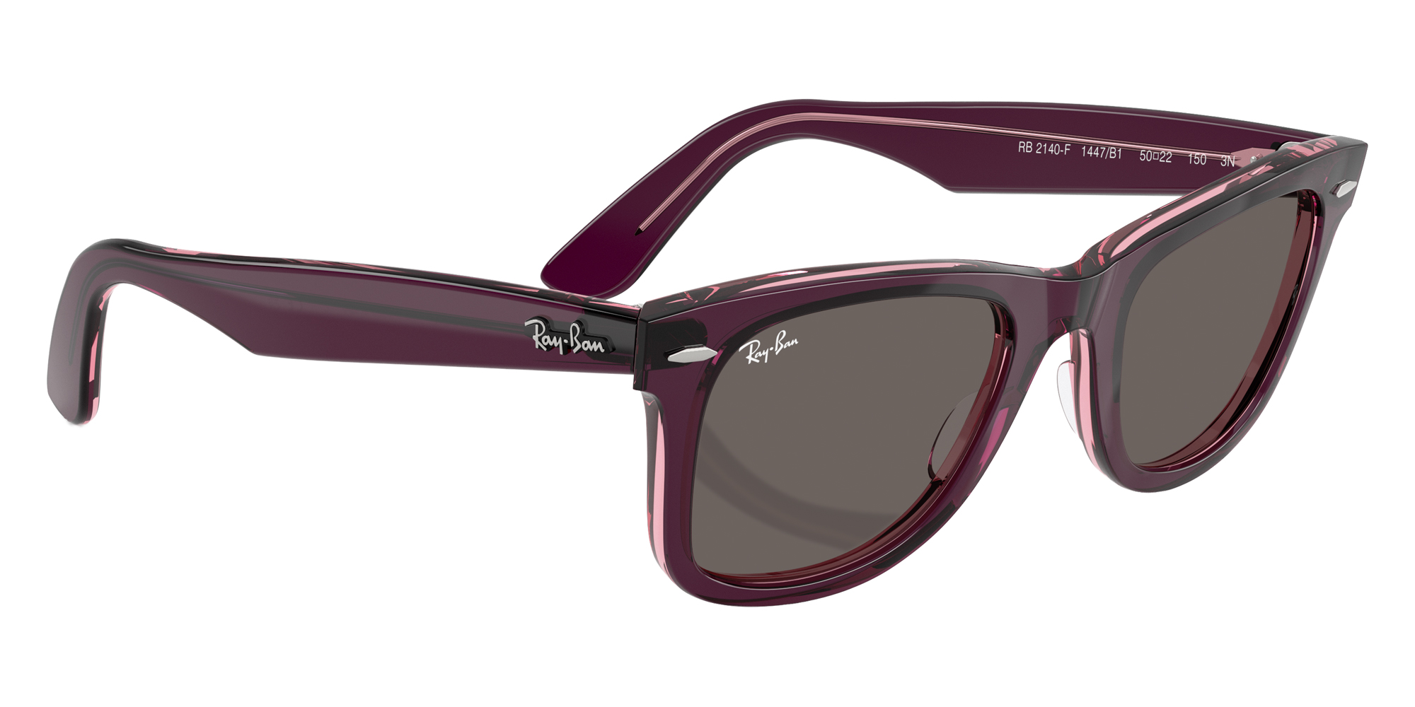 Color: Violet on Transparent Pink (1447B1) - Ray-Ban RB2140F1447B152