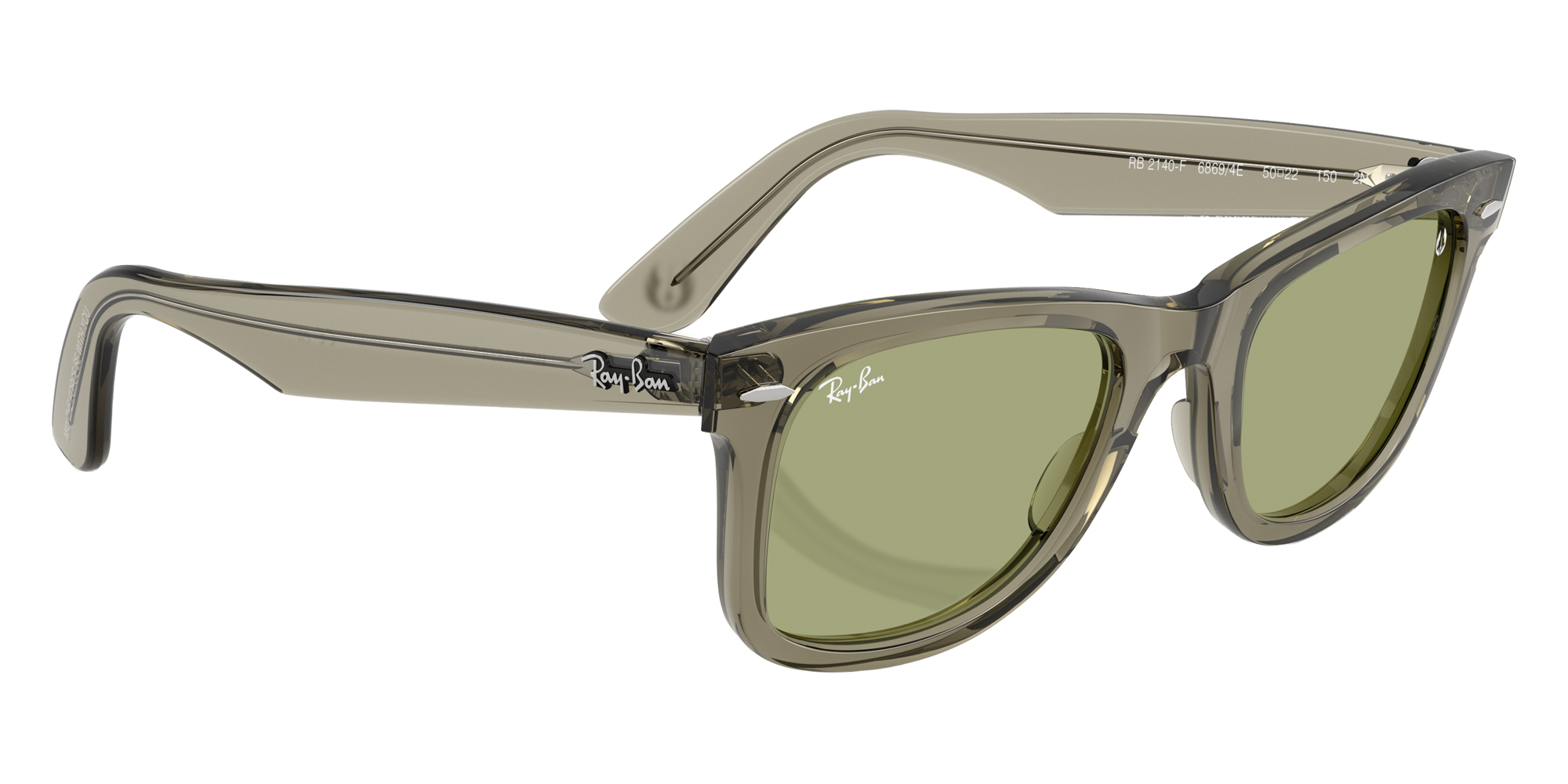Color: Transparent Green (68694E) - Ray-Ban RB2140F68694E52