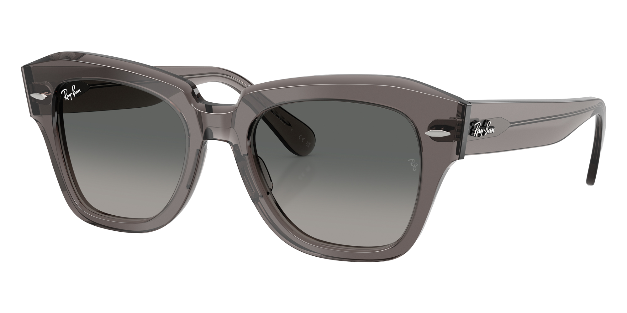 Color: Transparent Gray (136971) - Ray-Ban RB218613697149
