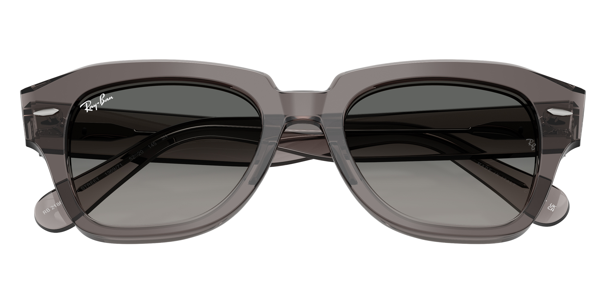 Color: Transparent Gray (136971) - Ray-Ban RB218613697149