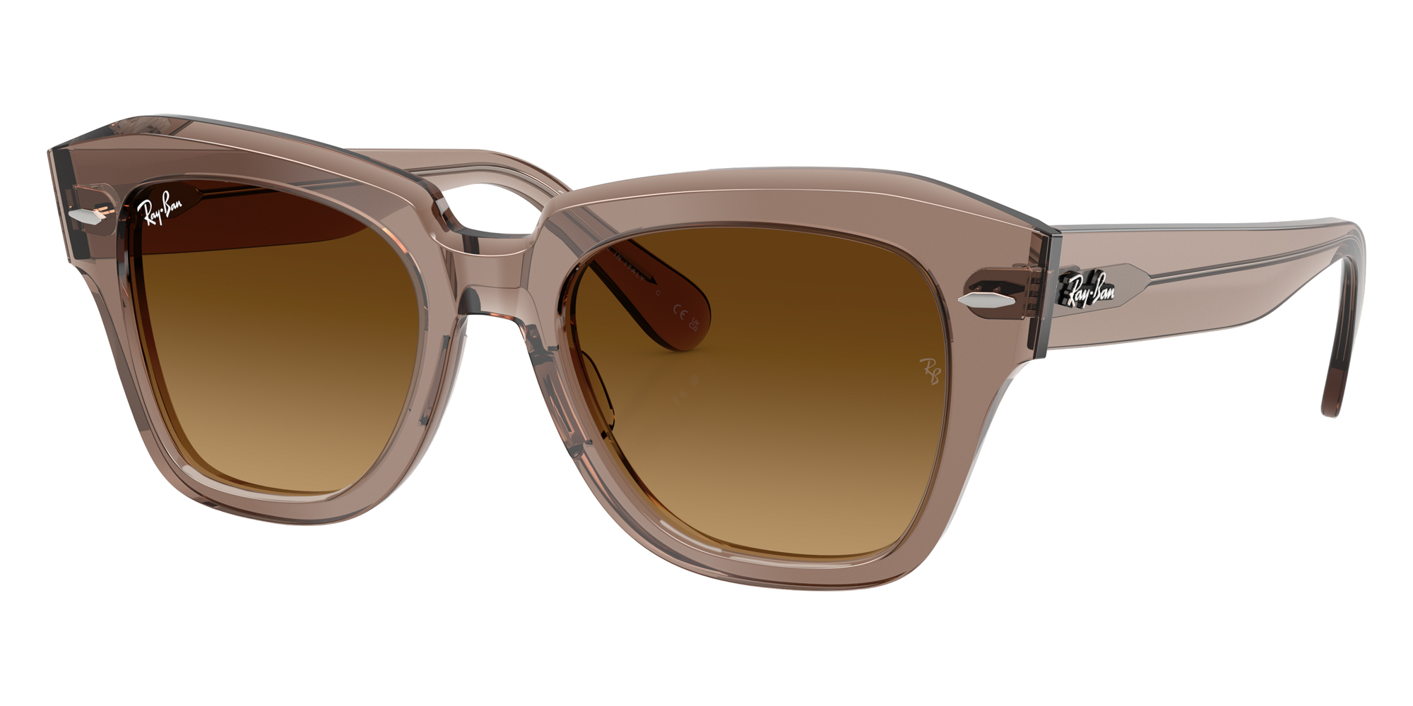 Color: Transparent Light Brown (682785) - Ray-Ban RB218668278549