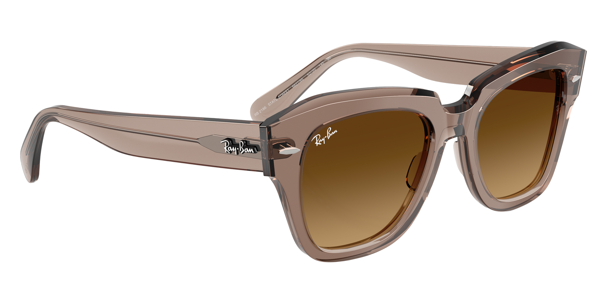 Color: Transparent Light Brown (682785) - Ray-Ban RB218668278549