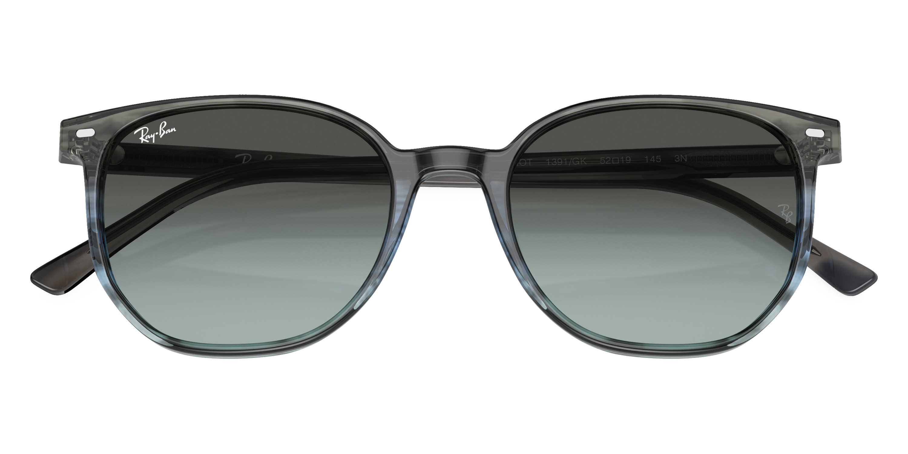 Color: Striped Gray and Blue (1391GK) - Ray-Ban RB21971391GK52