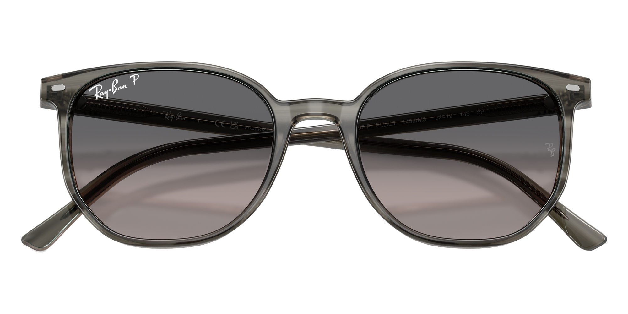Color: Striped Gray (1438M3) - Ray-Ban RB2197F1438M354