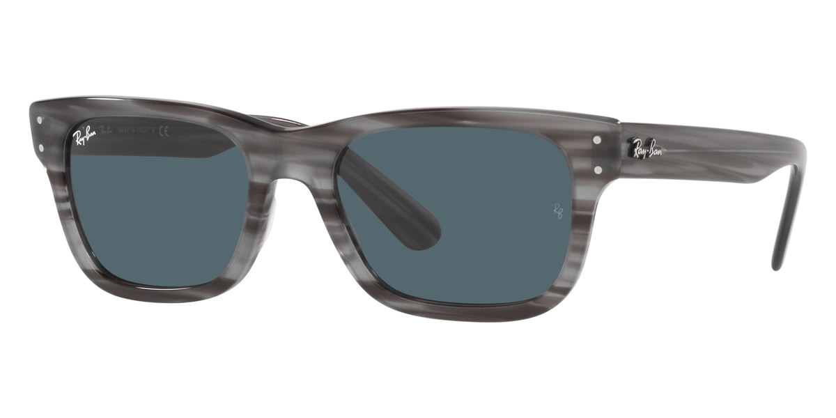 Ray-Ban™ Mr Burbank RB2283 1314R5 58 Striped Gray Sunglasses