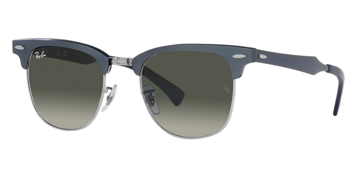 Color: Brushed Blue on Silver (924871) - Ray-Ban RB350792487151