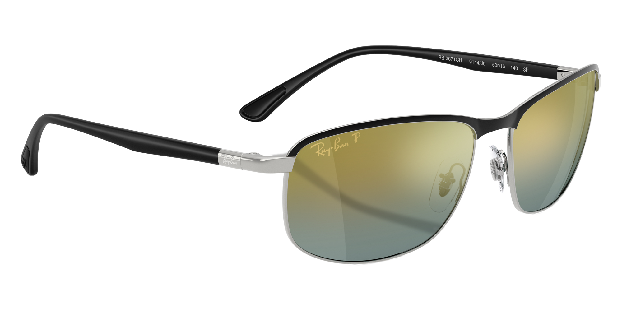Color: Black on Silver (9144J0) - Ray-Ban RB3671CH9144J060