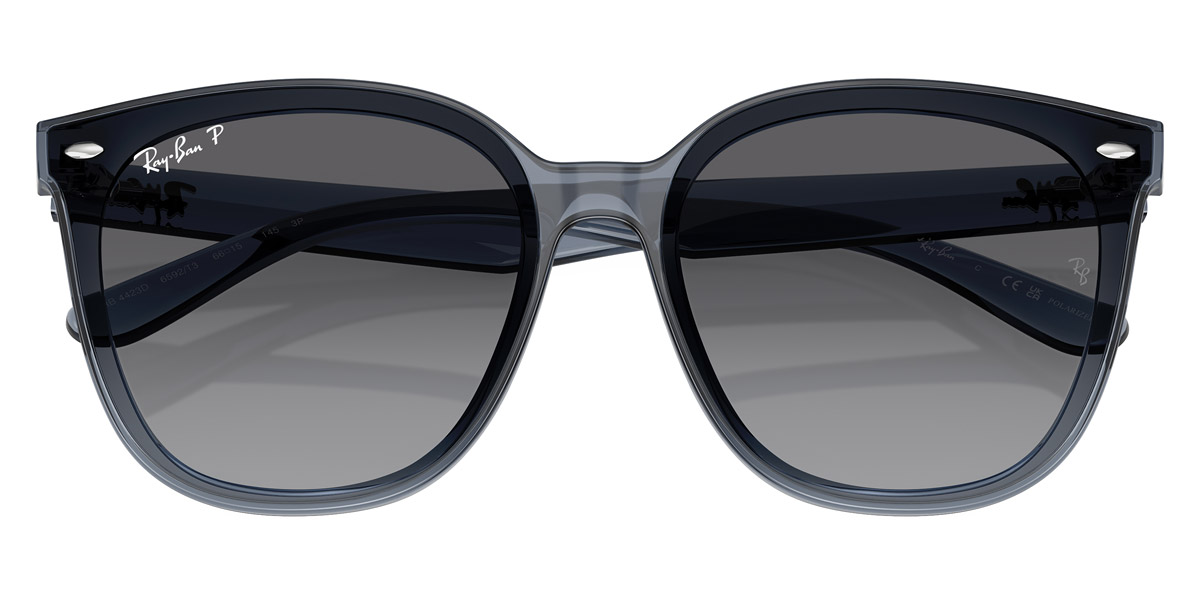 Color: Dark Transparent Blue (6592T3) - Ray-Ban RB4423D6592T366