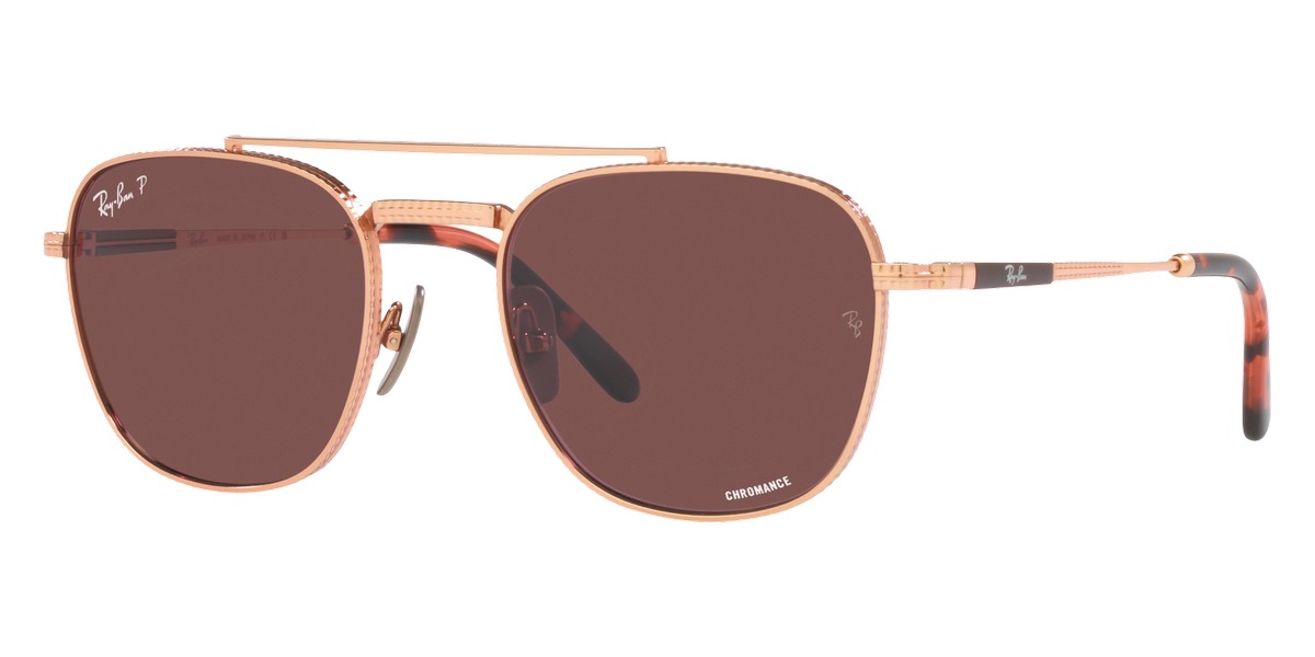 Ray-Ban™ Frank II Titanium RB8258 3140AF 54 Rose Gold Sunglasses