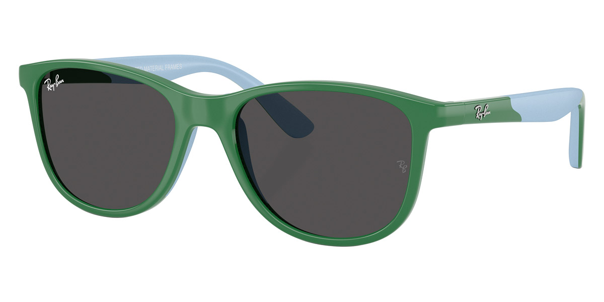 Color: Green on Rubber Light Blue (718887) - Ray-Ban RJ9077S71888749